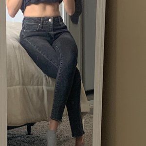 Levi's 721 Black Jeans with Raw Hem